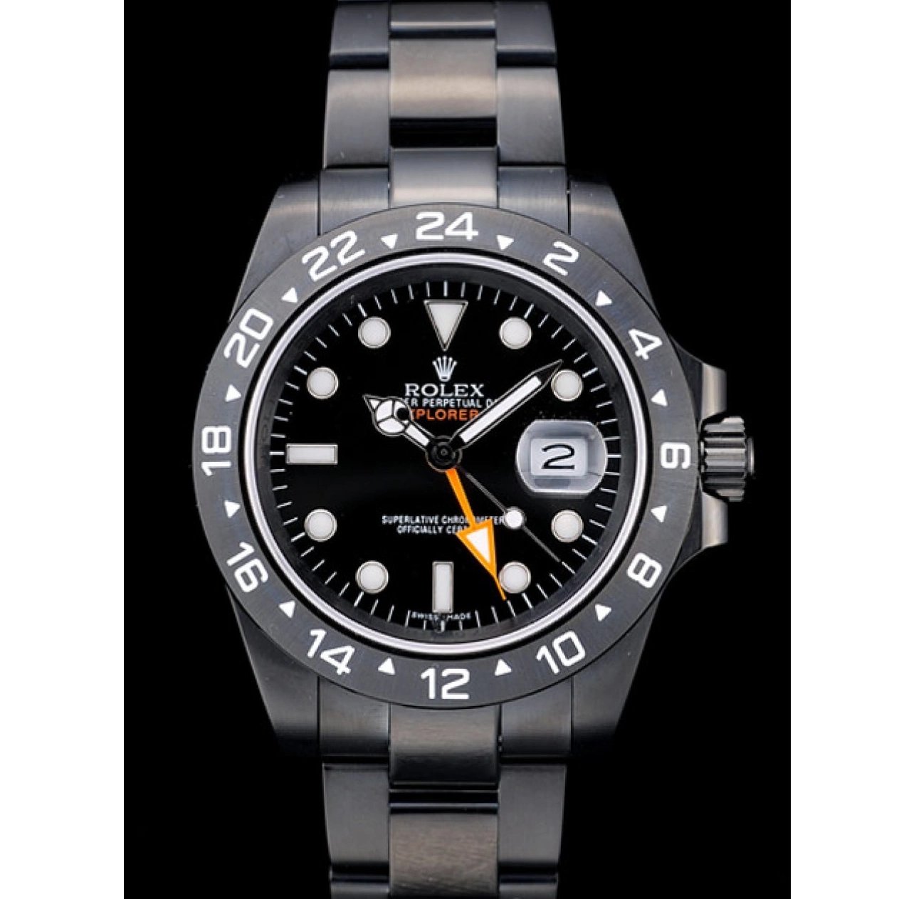 Aaa replica watch Dial 2385 Black Bezel Rolex Watch Ceramic Explorer Black 0804